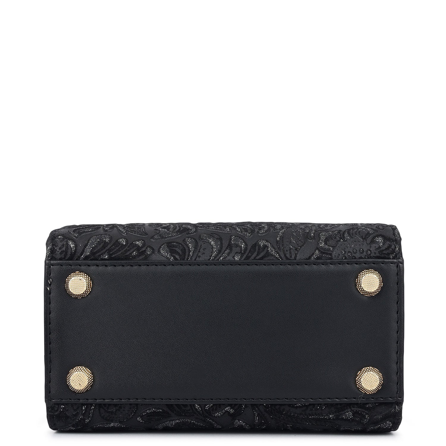 Micro Floral Textured Satchel - Black – Da Milano