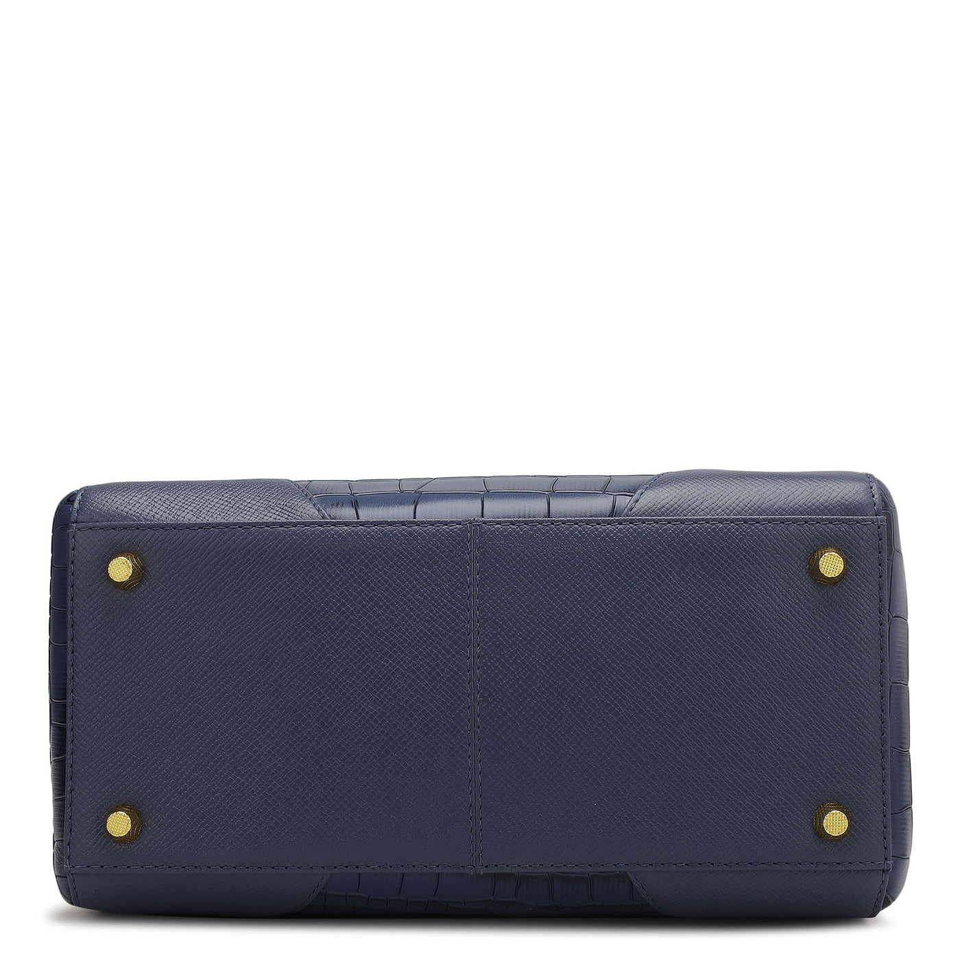Medium Croco Franzy Leather Satchel - Stardust
