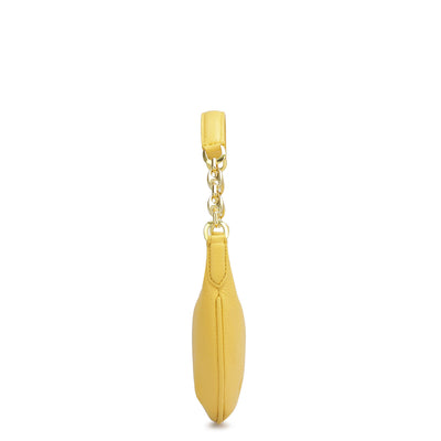 Small Wax Leather Baguette  - Mimosa