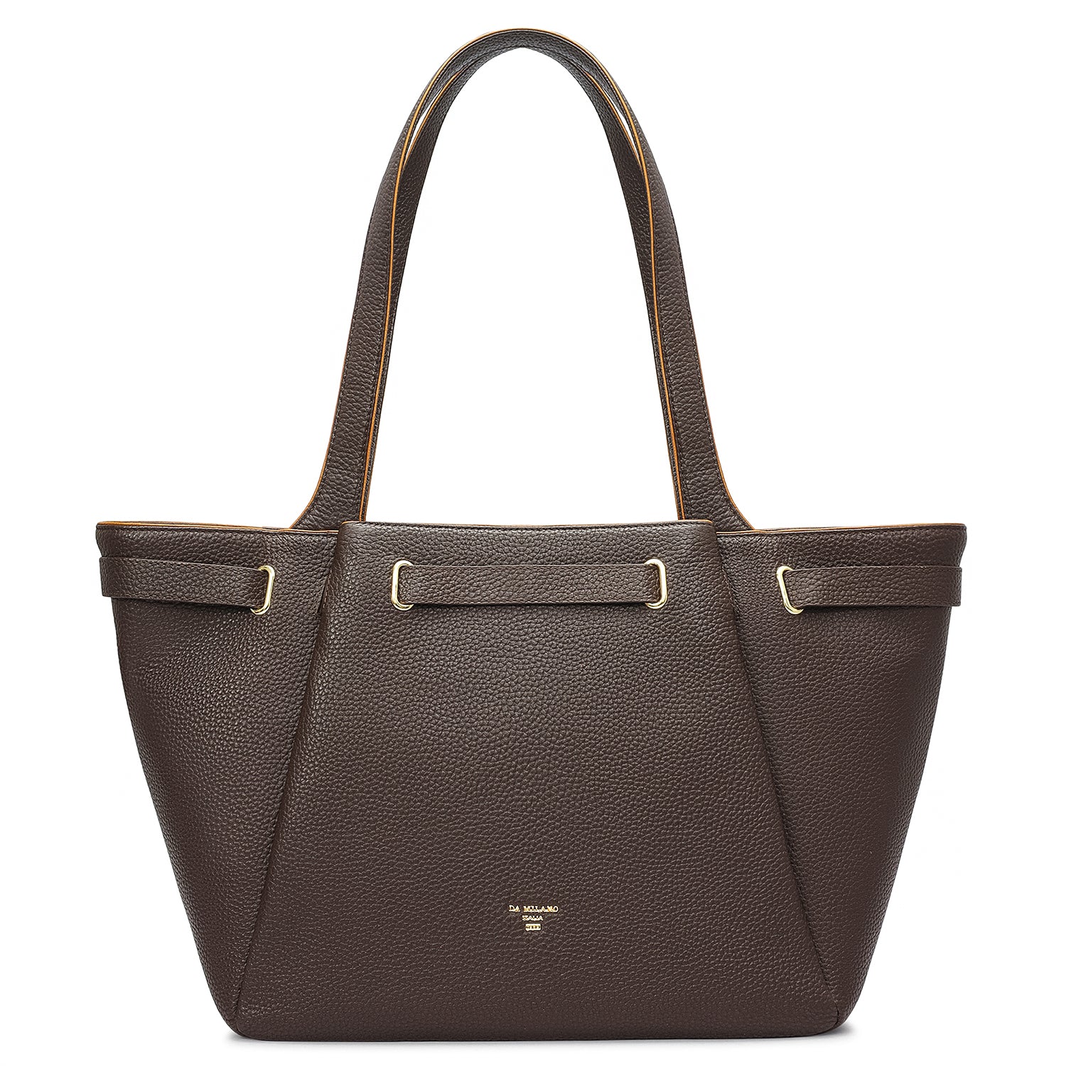 Large Wax Leather Tote - Chocolate – Da Milano