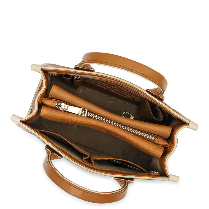 Zoe Small Book Tote - Caramel