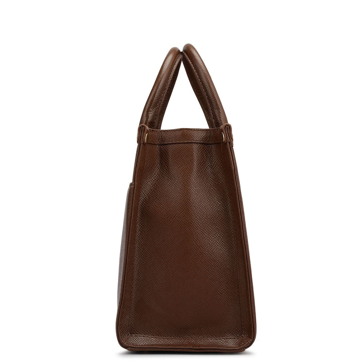 Modern Mosaic Franzy Leather Tote- Date & Frost