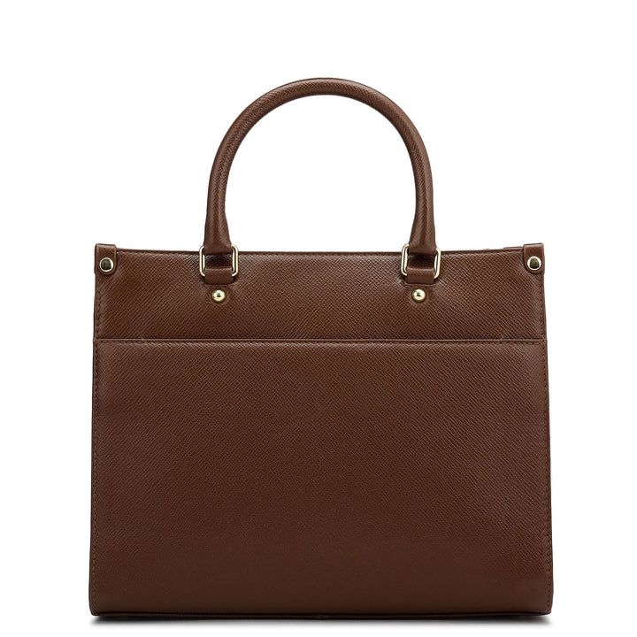 Modern Mosaic Franzy Leather Tote- Date & Frost