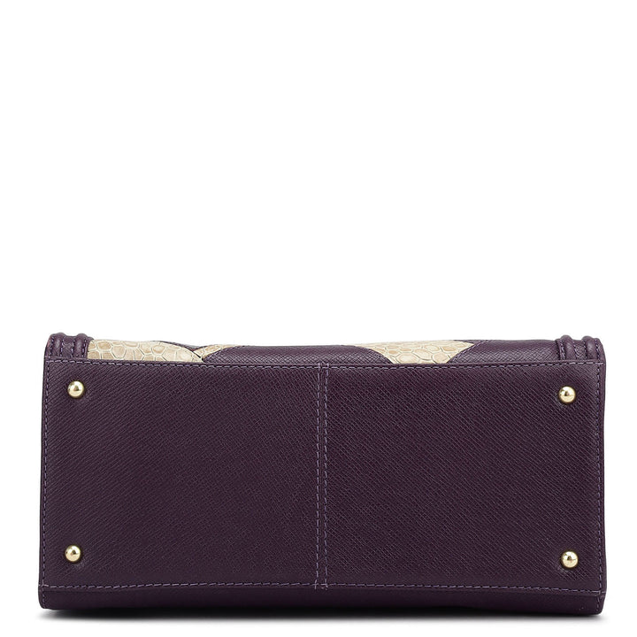 Modern Mosaic Franzy Leather Tote - Grapevine & Frost