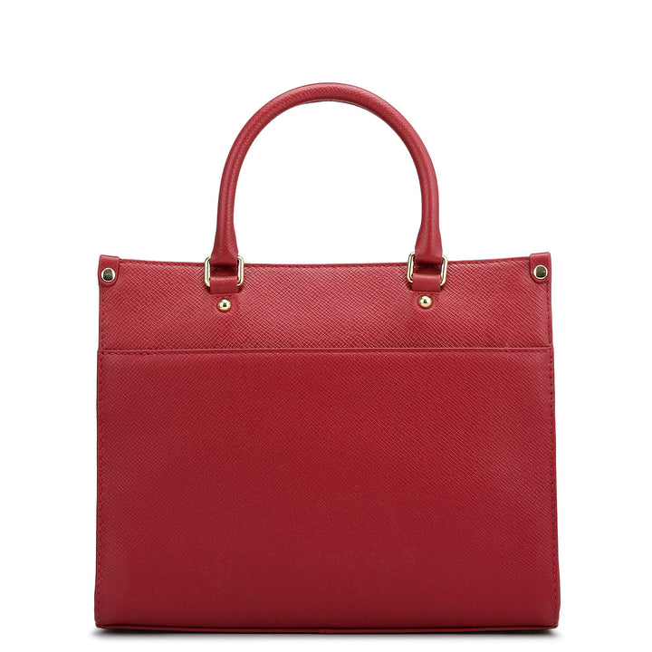 Modern Mosaic Franzy Leather Tote - Plumberry & Frost