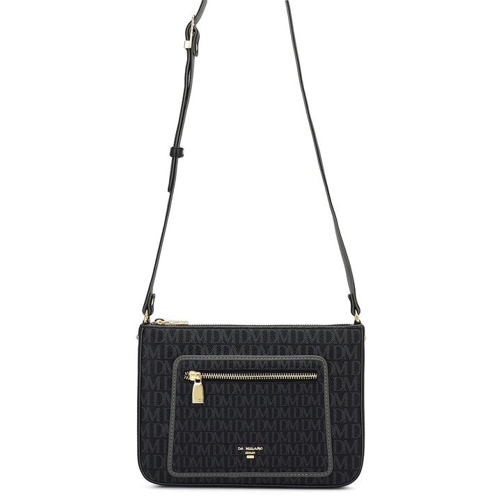 Small Monogram Leather Sling - Black