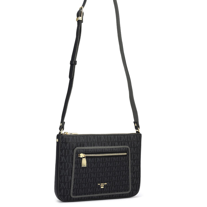 Small Monogram Leather Sling - Black