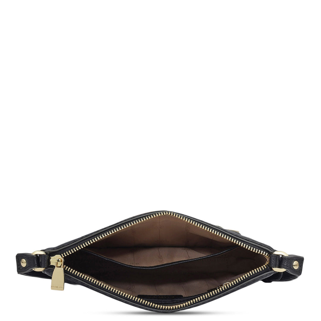 Small Monogram Leather Sling - Black