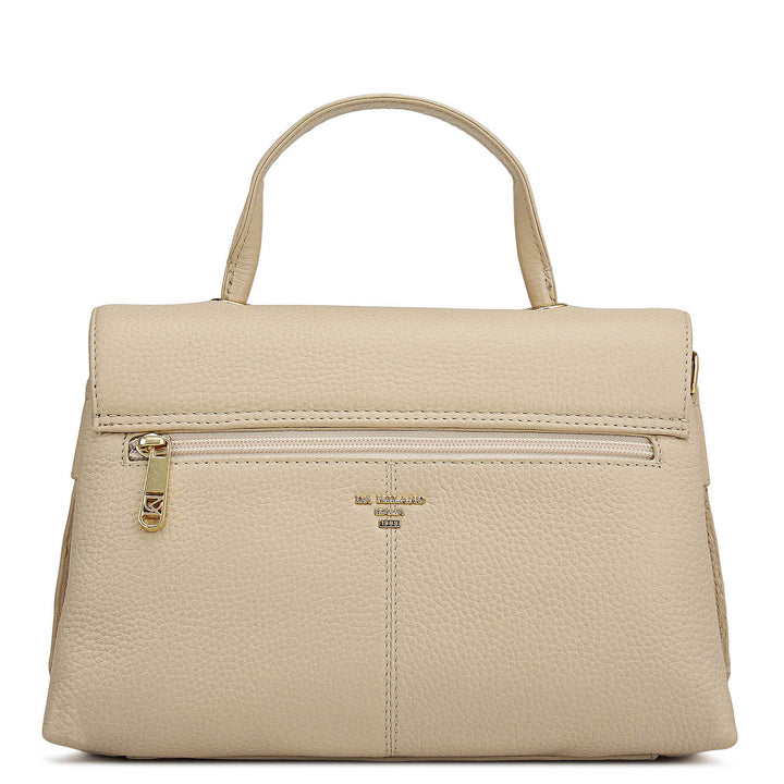 Small Wax Leather Satchel - Dove
