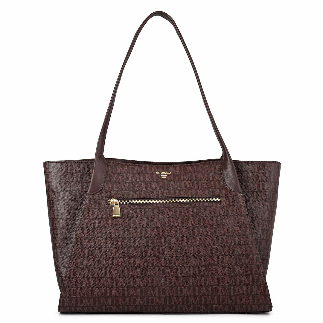 Medium Monogram Leather Tote - Date