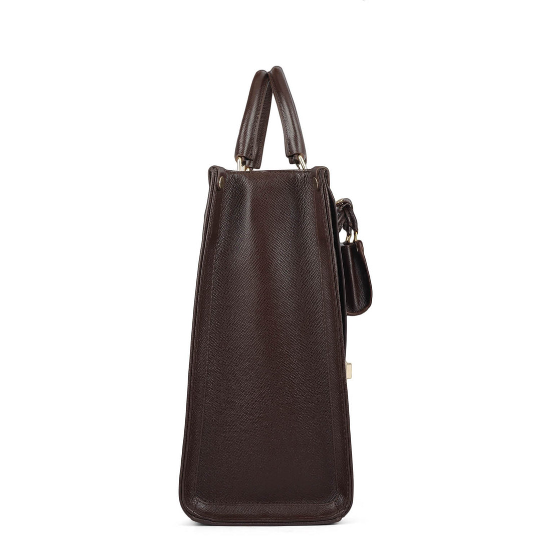 Medium Croco Franzy Leather Book Tote - Date