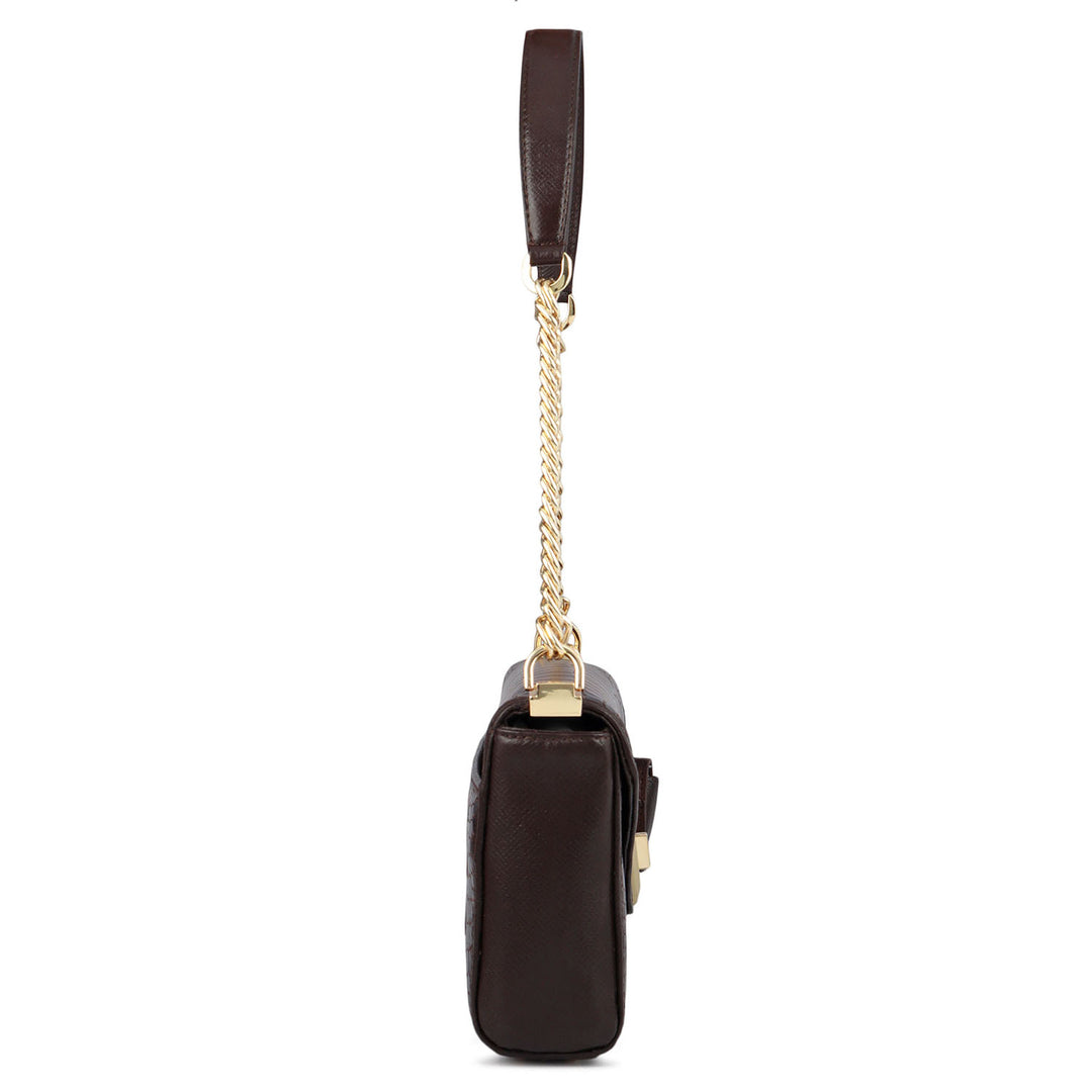 Allure Croco Franzy Leather Baguette - Date