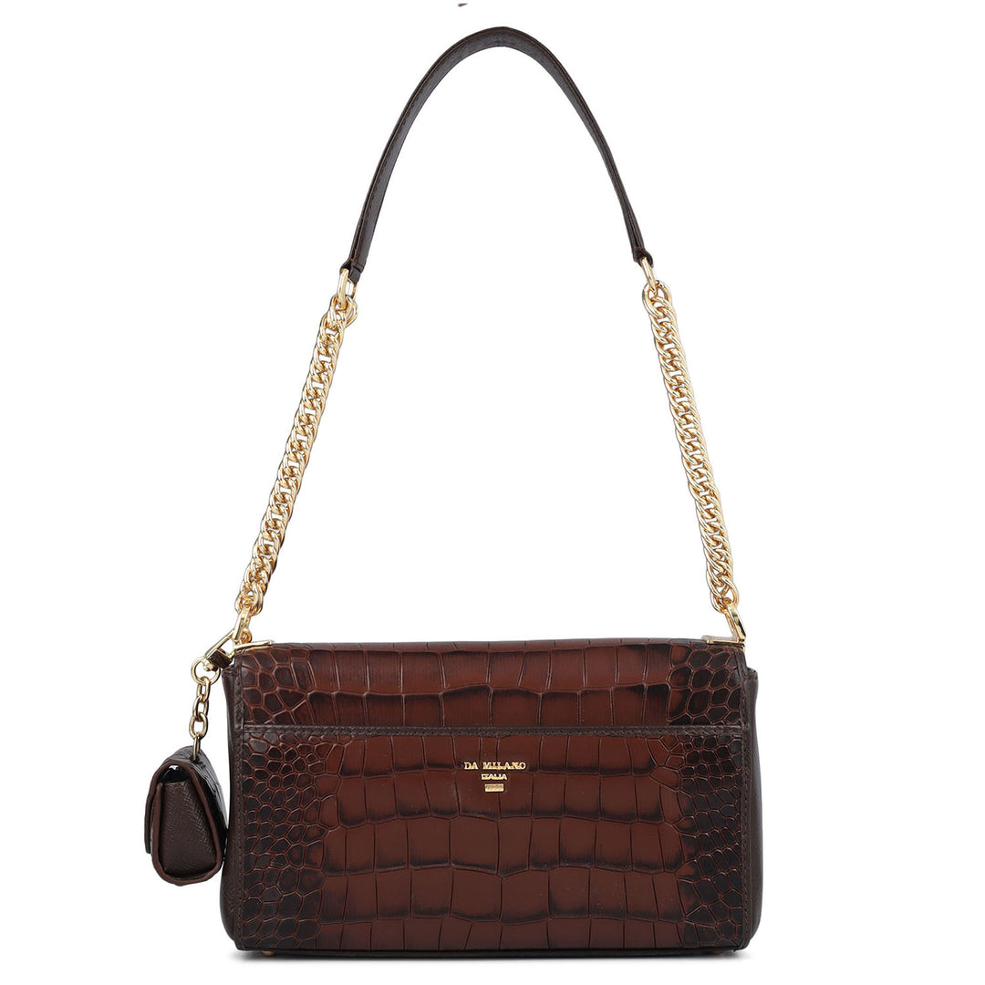 Allure Croco Franzy Leather Baguette - Date