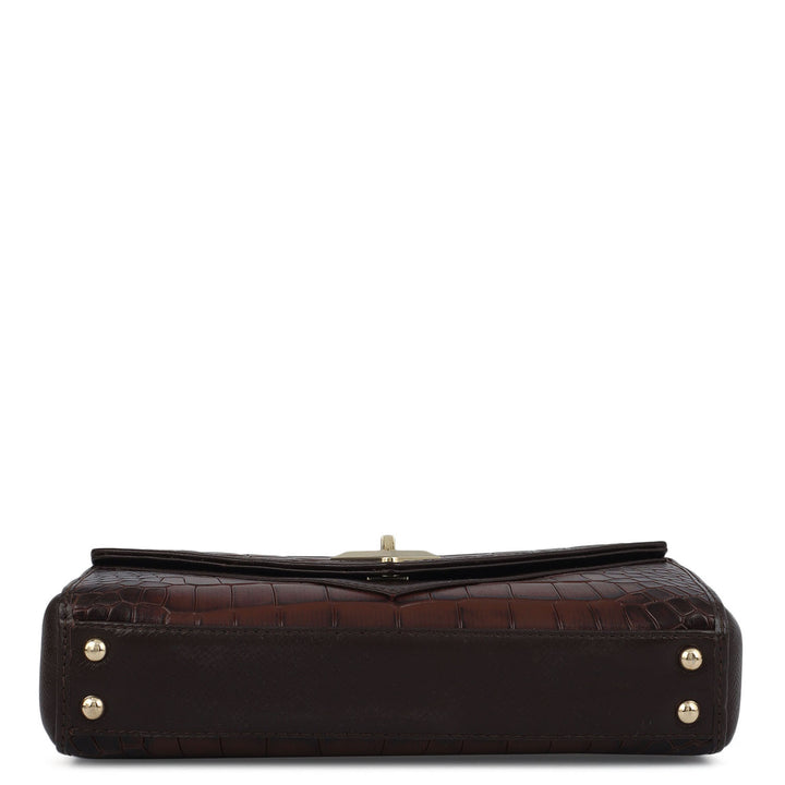 Allure Croco Franzy Leather Baguette - Date