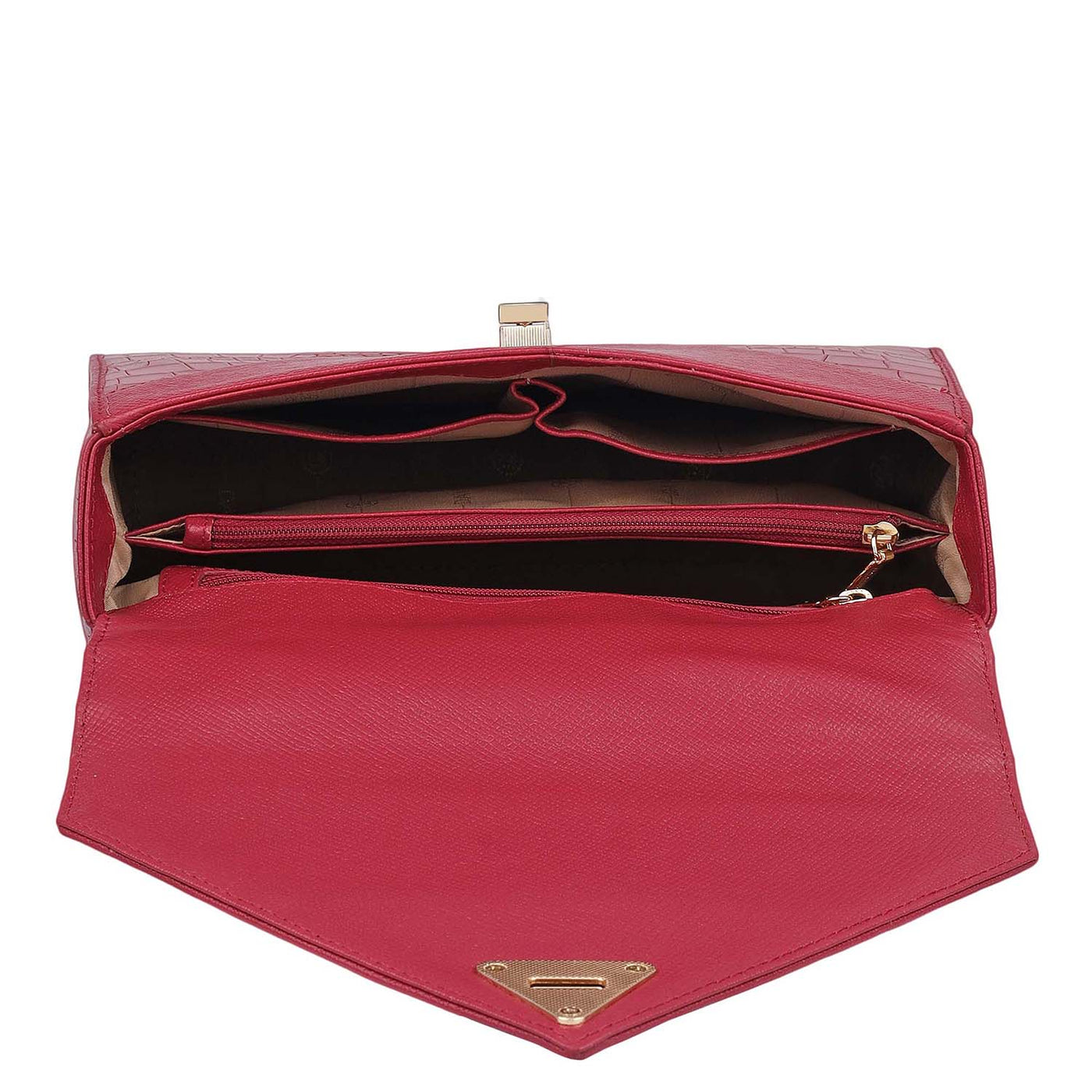 Allure Croco Franzy Leather Satchel - Plumberry