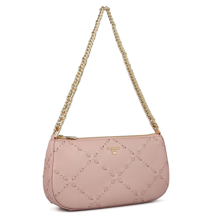 Serena Wax Leather Baguette - Feather