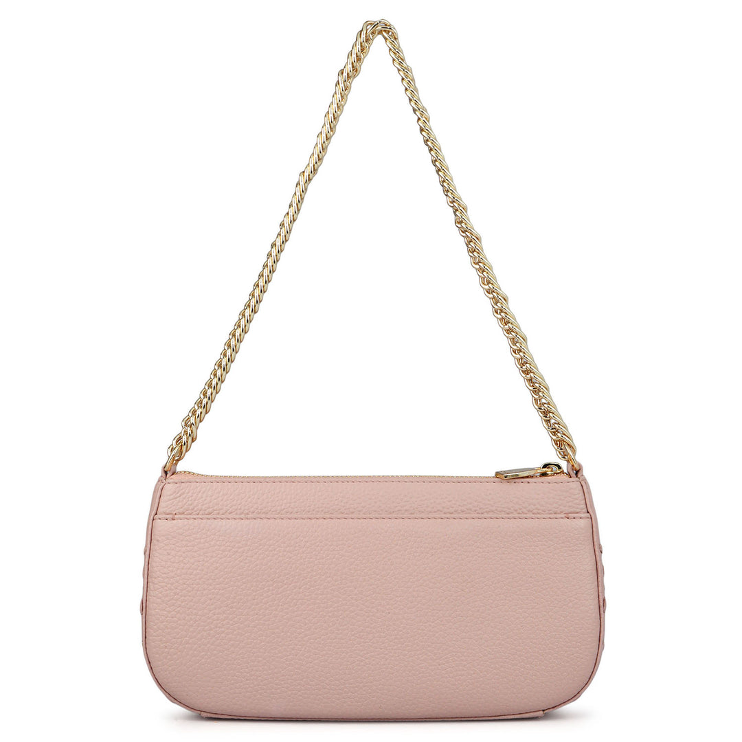 Serena Wax Leather Baguette - Feather