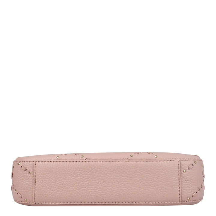 Serena Wax Leather Baguette - Feather