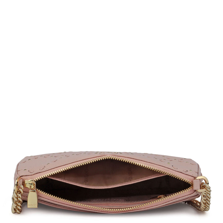 Serena Wax Leather Baguette - Feather