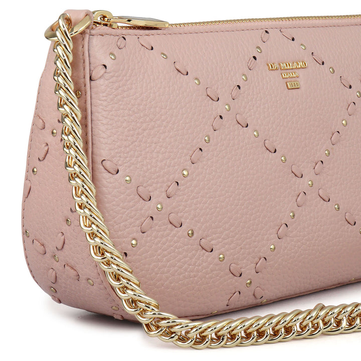 Serena Wax Leather Baguette - Feather