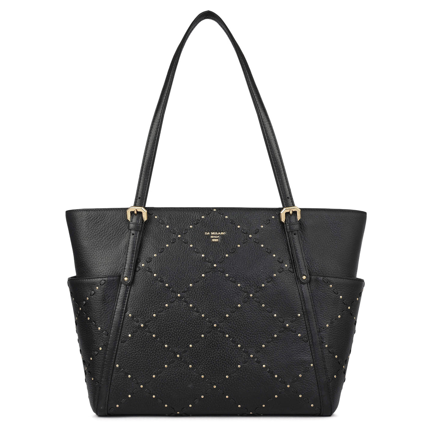 Serena Bunti Wax Leather Shoulder Bag - Black