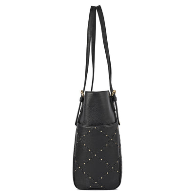 Serena Bunti Wax Leather Shoulder Bag - Black