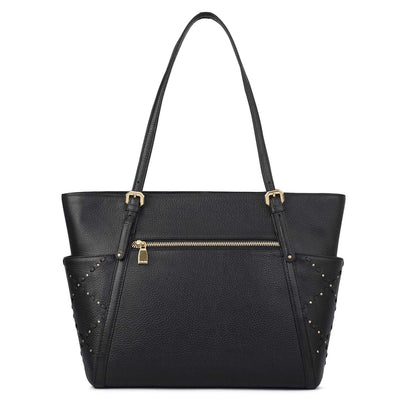 Serena Bunti Wax Leather Shoulder Bag - Black