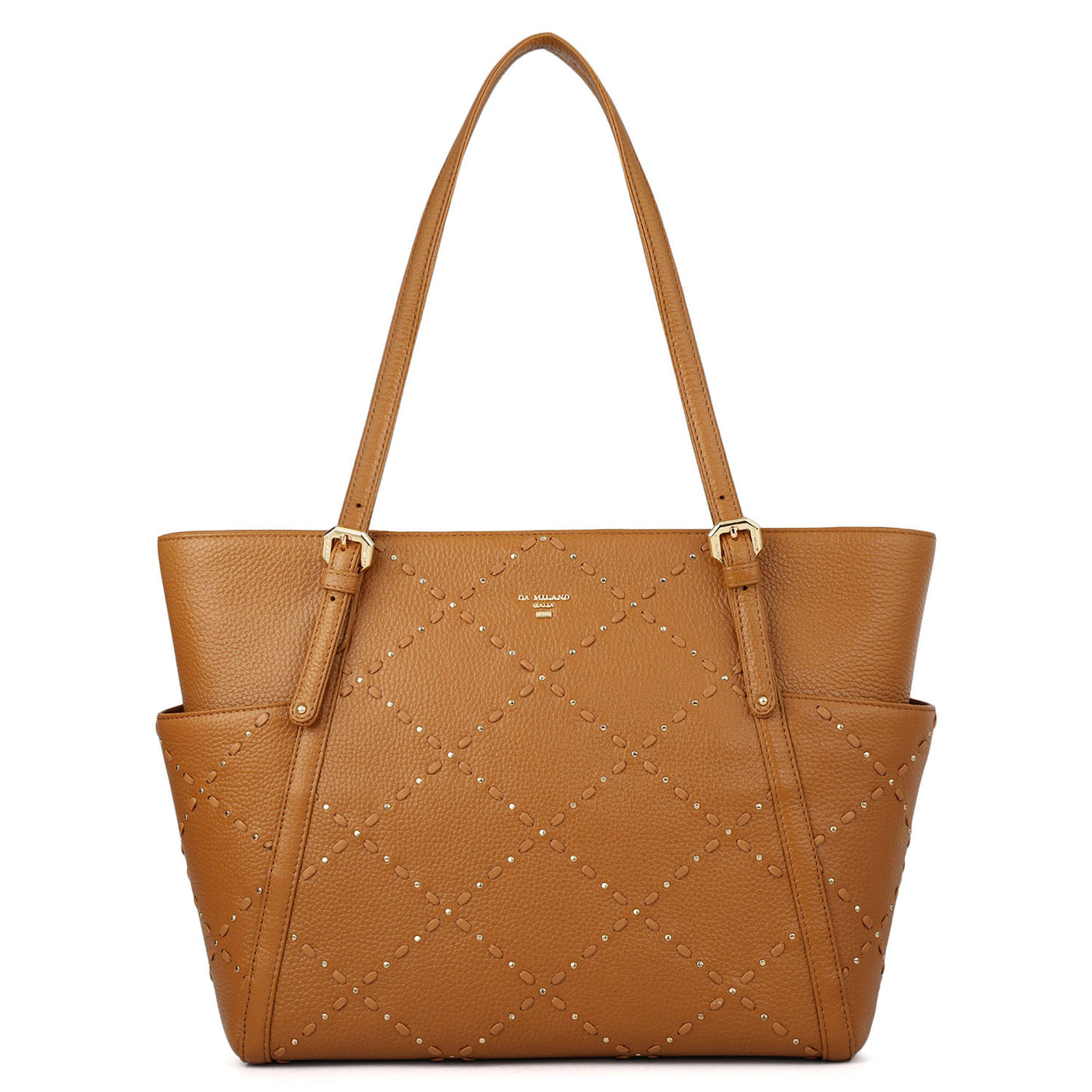 Serena Bunti Wax Leather Shoulder Bag - Caramel