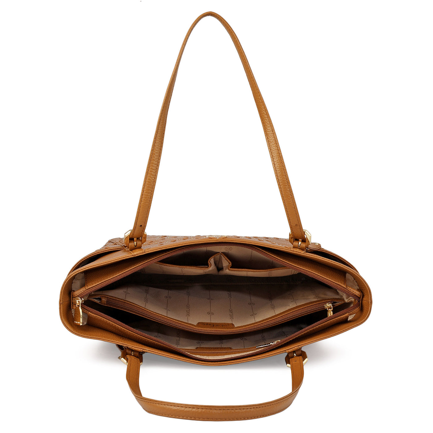 Serena Bunti Wax Leather Shoulder Bag - Caramel