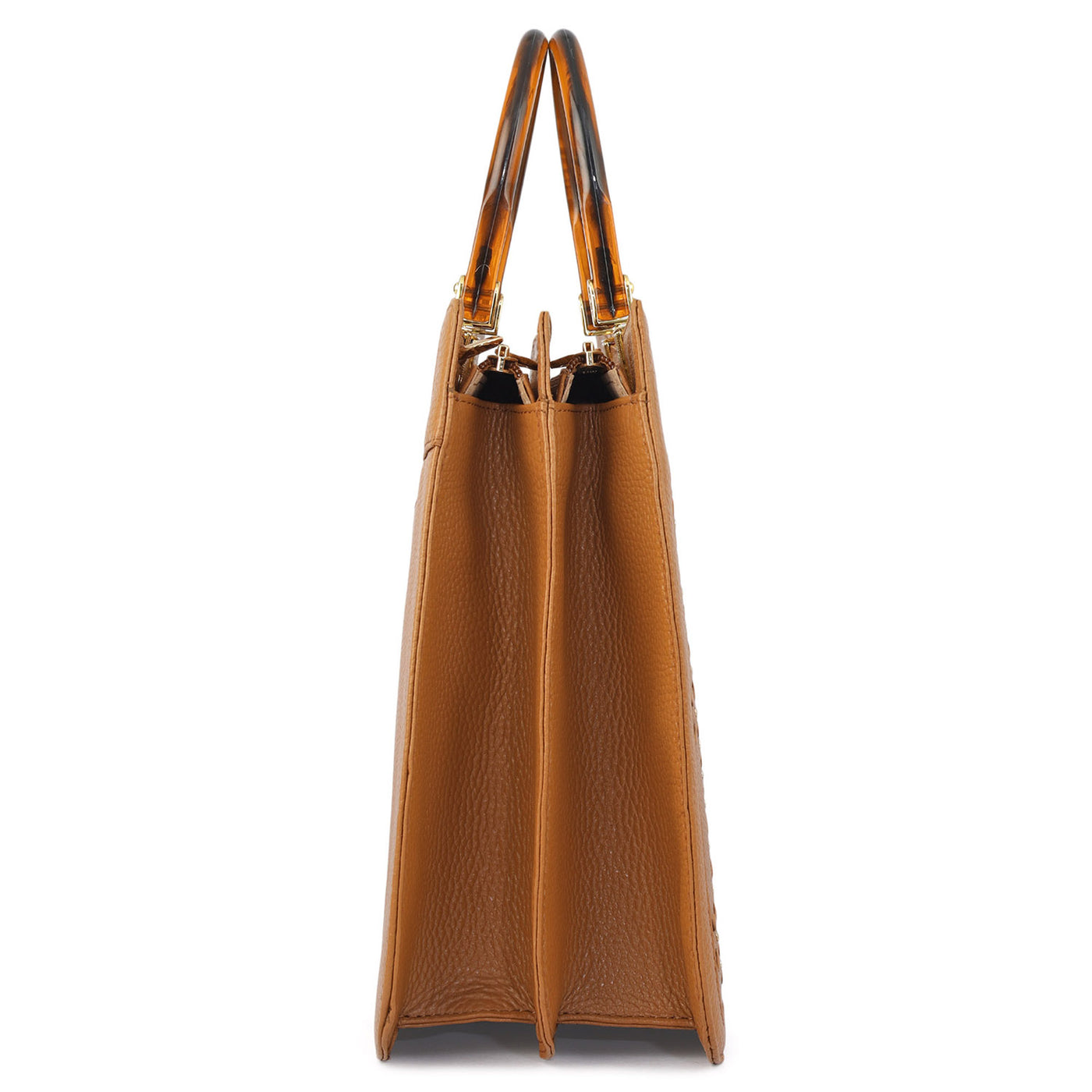 Serena Bunti Wax Leather Satchel - Caramel