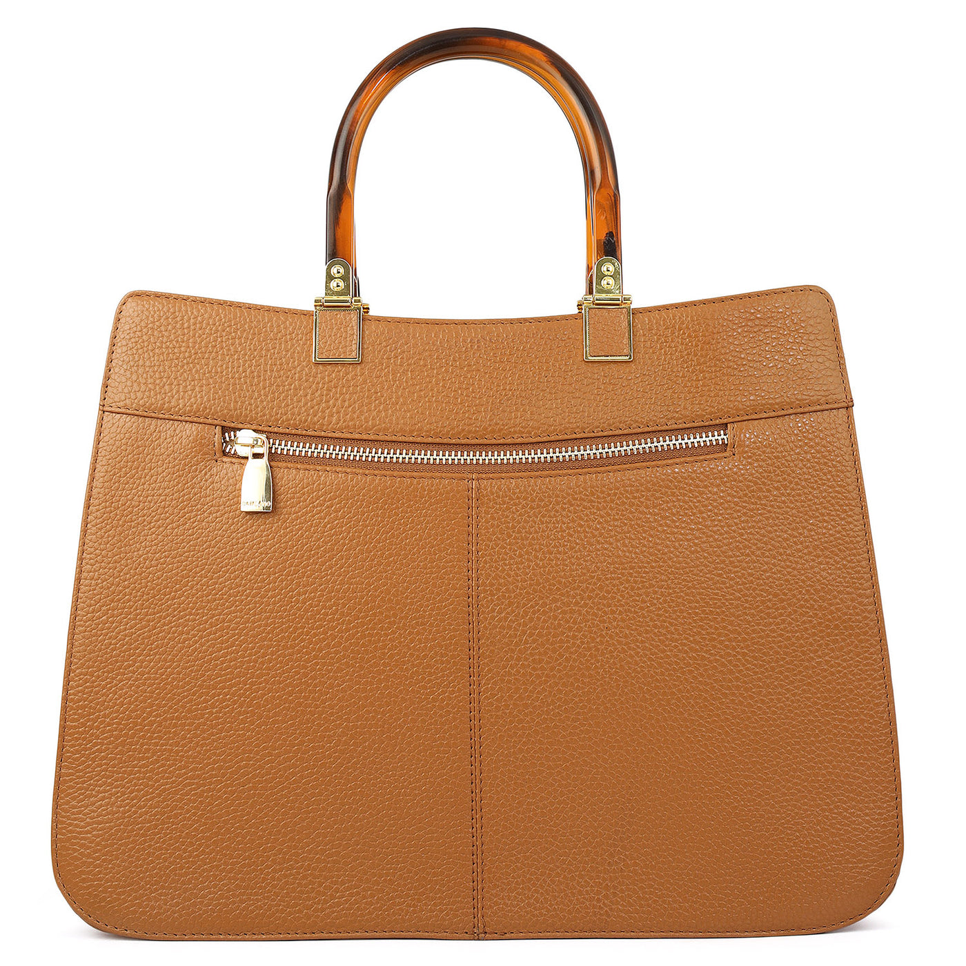 Serena Bunti Wax Leather Satchel - Caramel