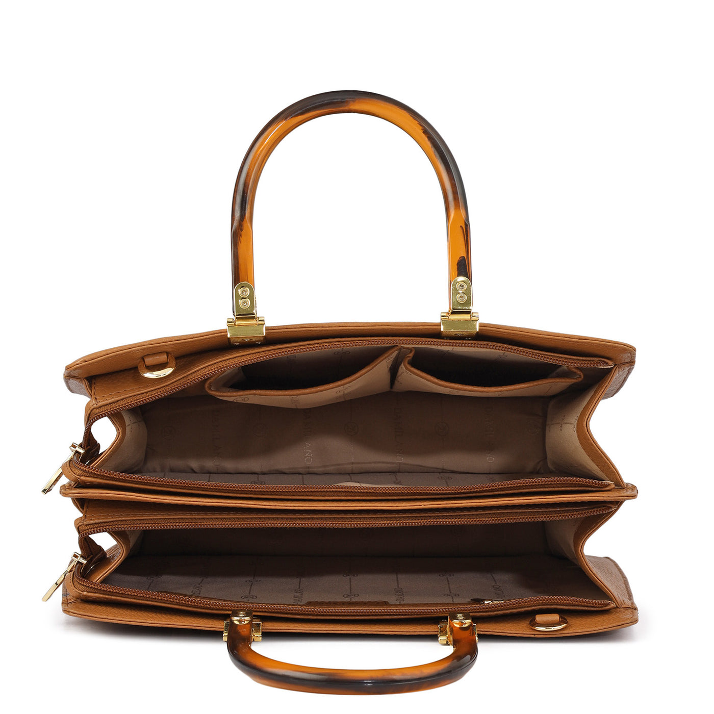 Serena Bunti Wax Leather Satchel - Caramel