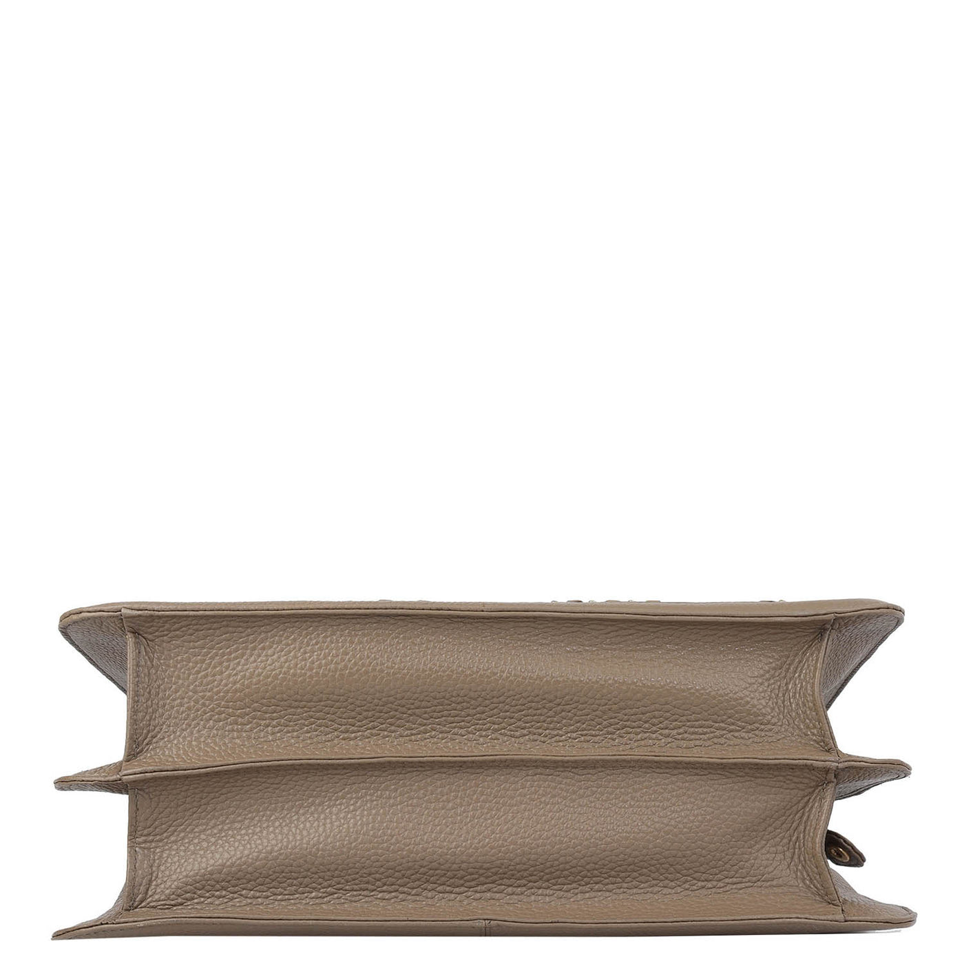 Medium Bunti Wax Leather Satchel - Greyish Taupe