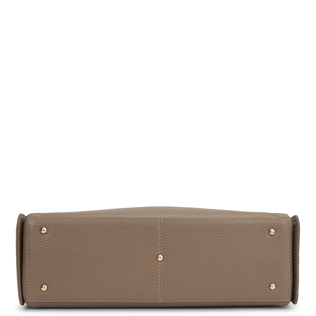 Medium Wax Mat Leather Hobo - Smoke Grey