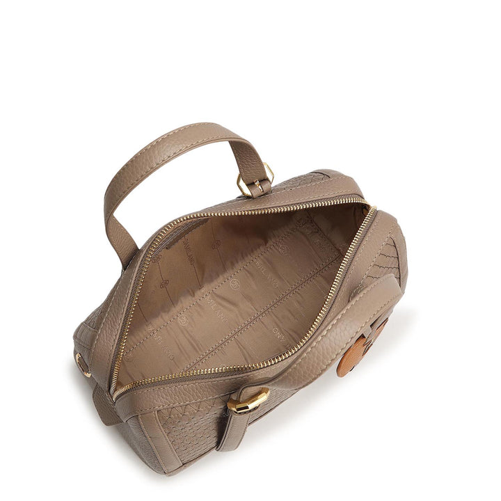 Small Mat Wax Leather Bowler - Smoke Grey