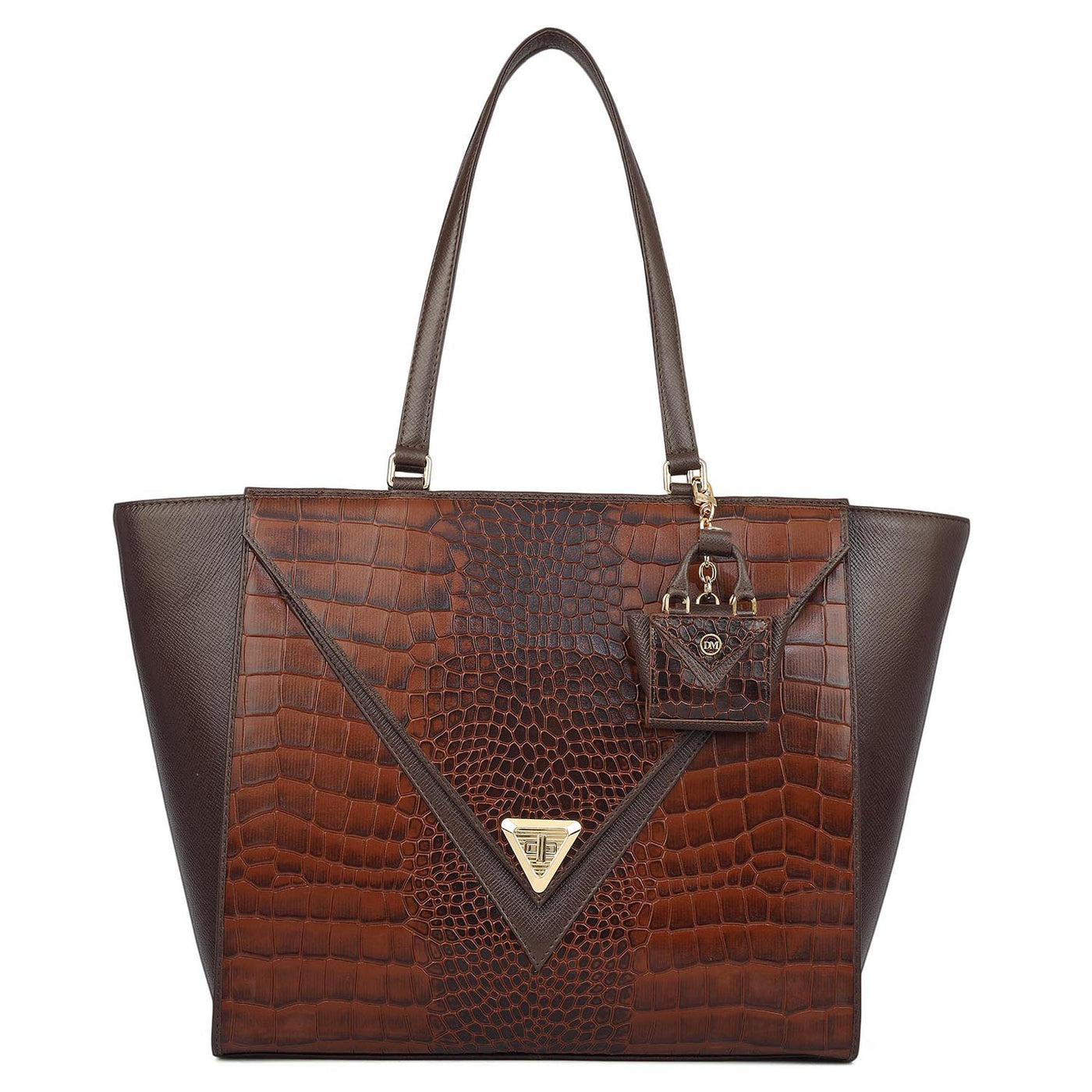 Medium Croco Franzy Leather Tote - Date