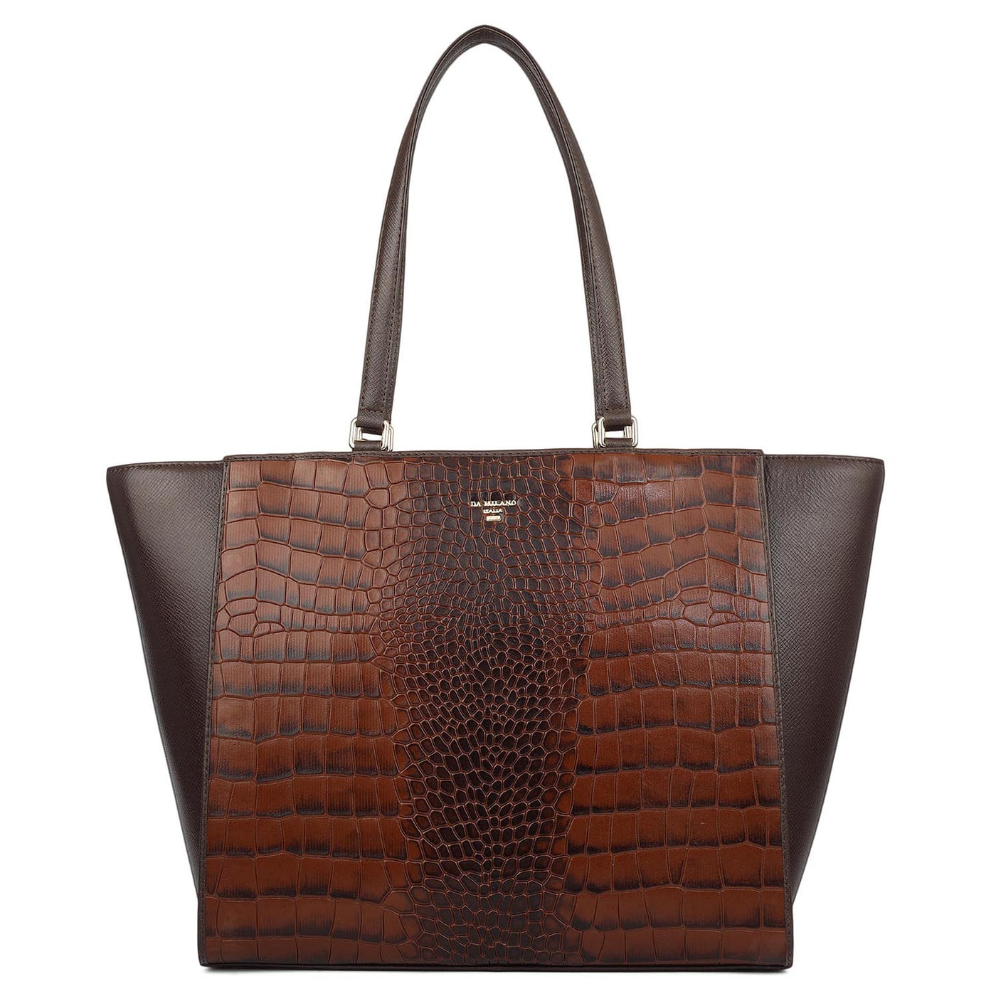 Medium Croco Franzy Leather Tote - Date