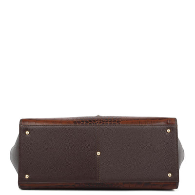 Medium Croco Franzy Leather Tote - Date