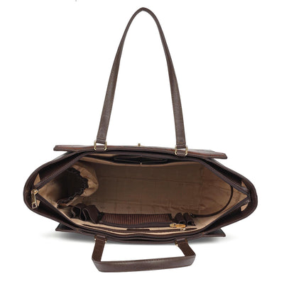 Medium Croco Franzy Leather Tote - Date