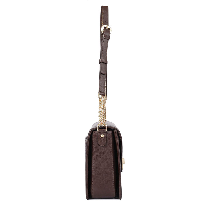 Allure Croco Franzy Leather Shoulder Bag - Date