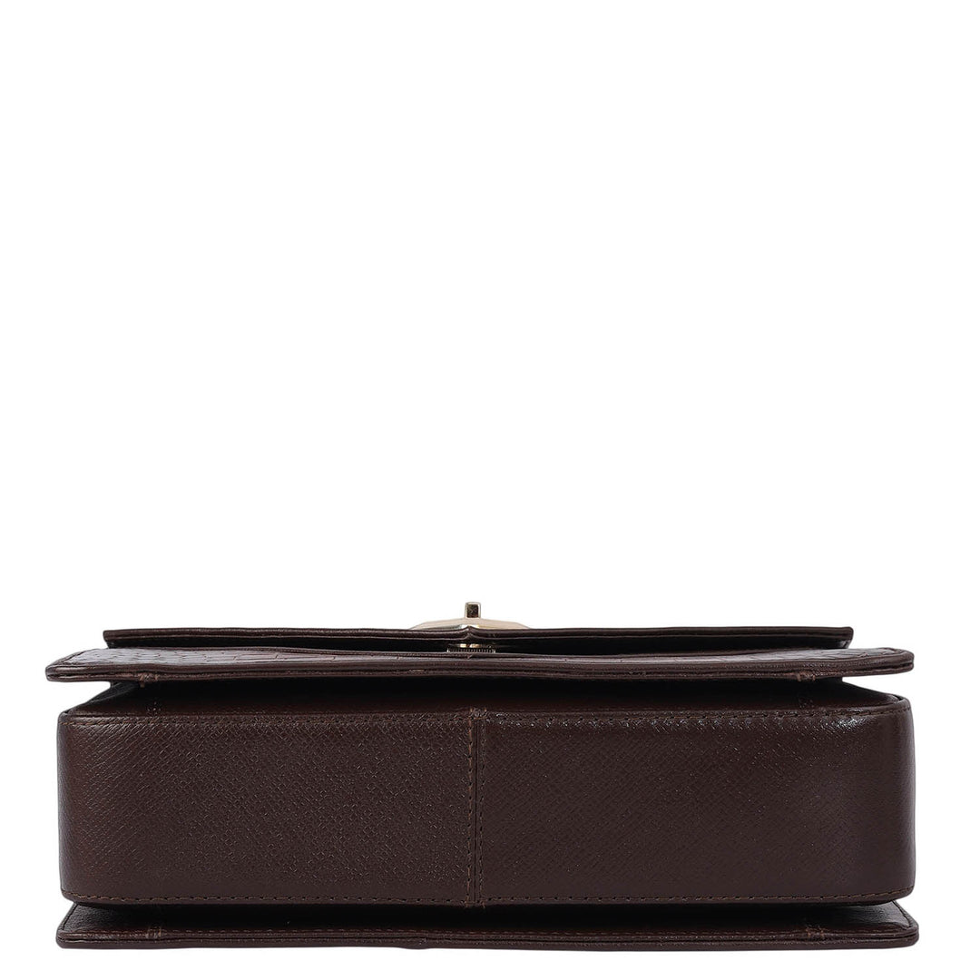 Allure Croco Franzy Leather Shoulder Bag - Date