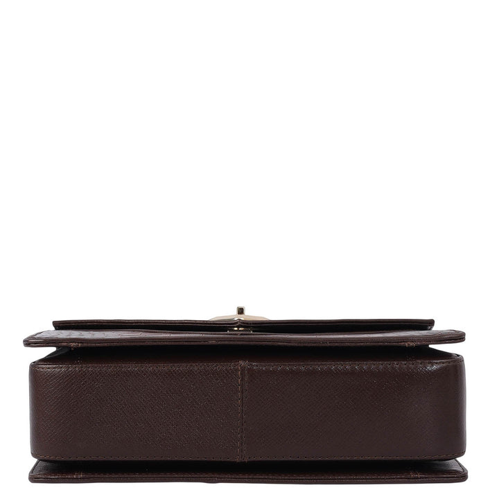 Allure Croco Franzy Leather Shoulder Bag - Date