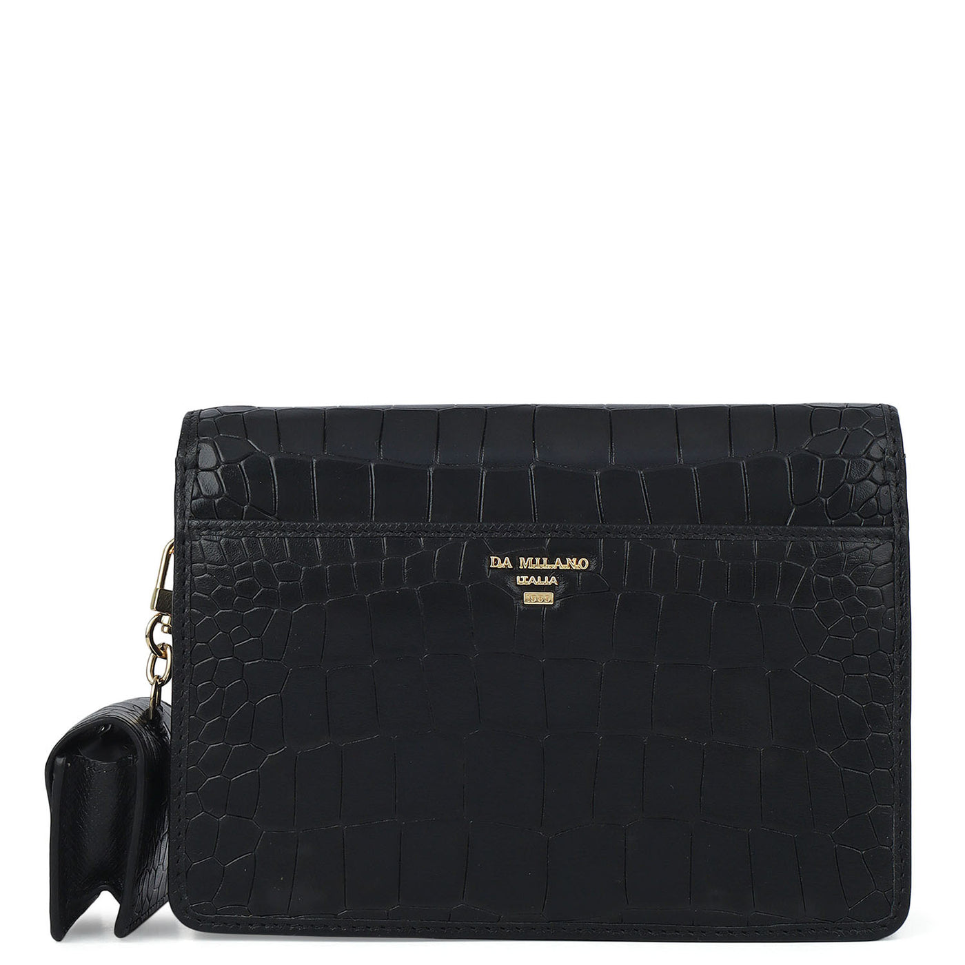 Allure Croco Franzy Leather Sling - Black