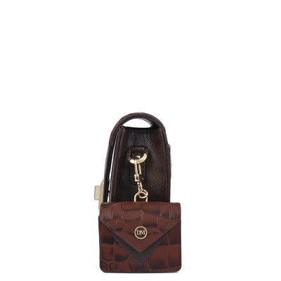 Allure Croco Franzy Leather Sling - Date