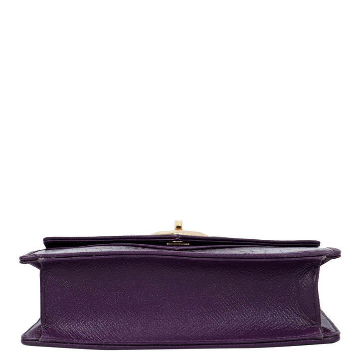 Allure Croco Franzy Leather Sling - Grapevine