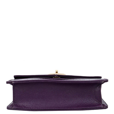 Allure Croco Franzy Leather Sling - Grapevine