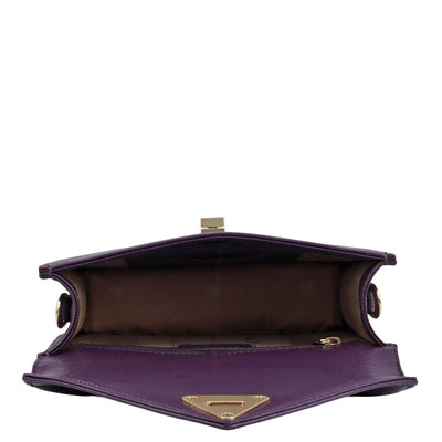 Allure Croco Franzy Leather Sling - Grapevine