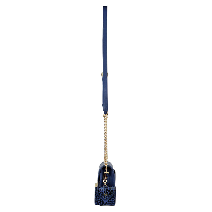 Small Croco Franzy Leather Sling - Stardust