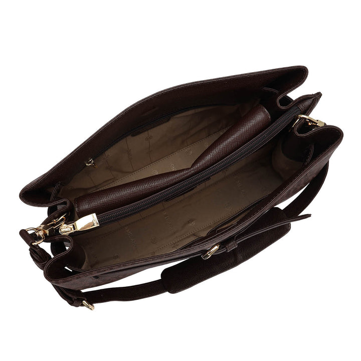Siena Monogram Leather Shoulder Bag - Date