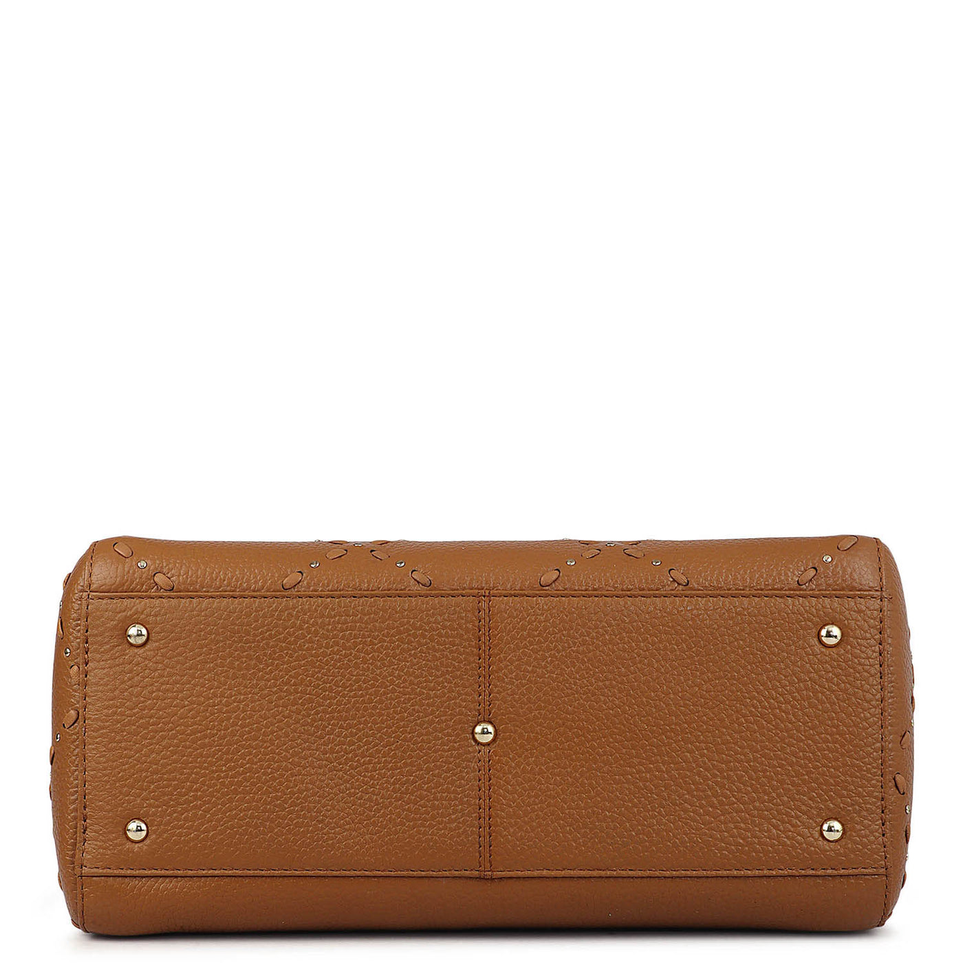 Medium Bunti Wax Leather Satchel - Caramel